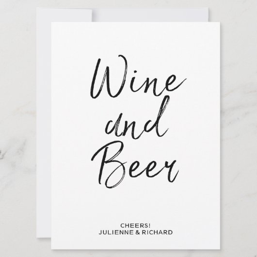 Wein- und Bierunterschrift | Stilvolle Handschrift (Vorderseite)