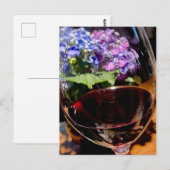 Wein und Blume Postkarte (Vorne/Hinten)