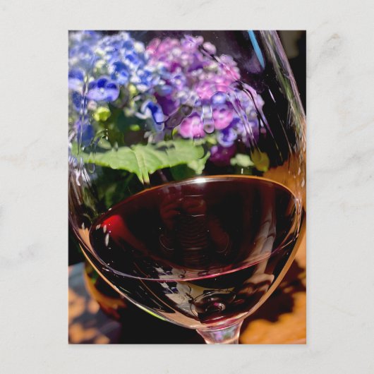 Wein und Blume Postkarte (Vorderseite)