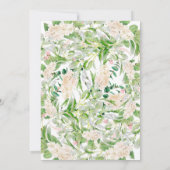 Wein und Blumengrün | Niedlich Modernes Brautparty Einladung (Rückseite)