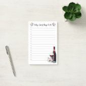 Wein und Blütenliste Post-it Klebezettel (Büro)
