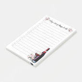 Wein und Blütenliste Post-it Klebezettel (angewinkelt)