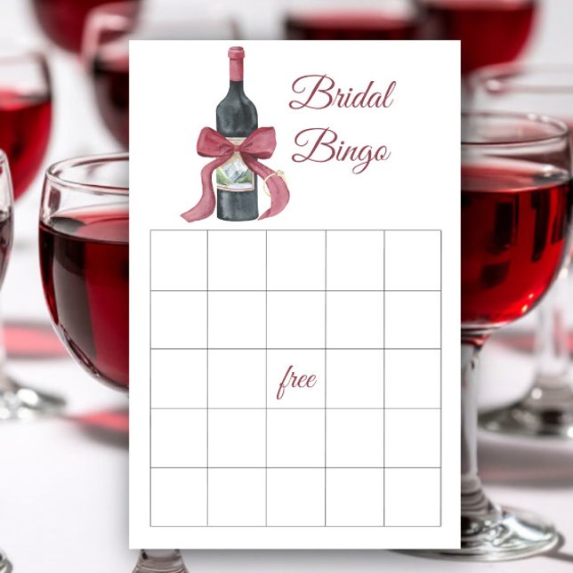 Wein- und Bogen- Brautparty-Bingo-Spiel (Von Creator hochgeladen)