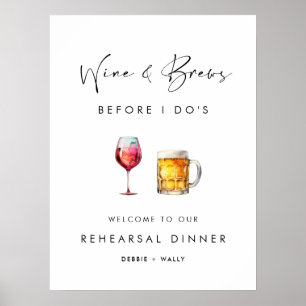 Wein und Brötchen bevor ich Probe essen Poster