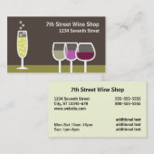 Wein und Champagner Visitenkarte (Vorne/Hinten)