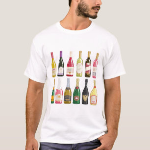 Wein und Champagnerflaschen T-Shirt
