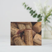 Wein und Champignons Postkarte (Stehend Vorderseite)