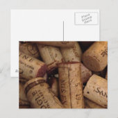 Wein und Champignons Postkarte (Vorne/Hinten)