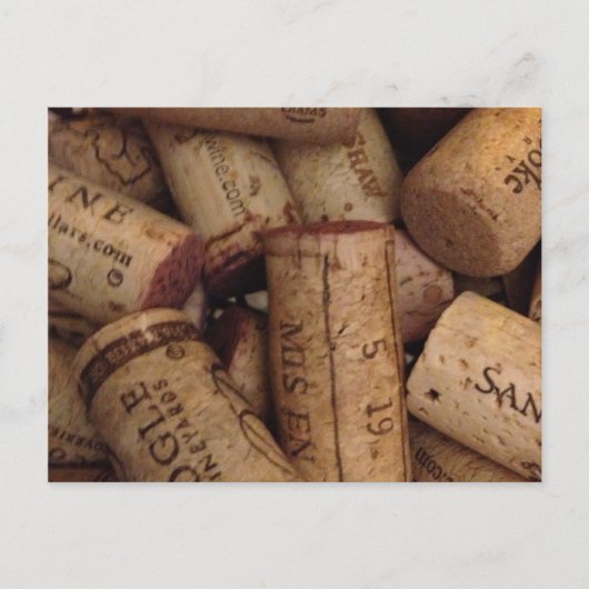 Wein und Champignons Postkarte (Vorderseite)