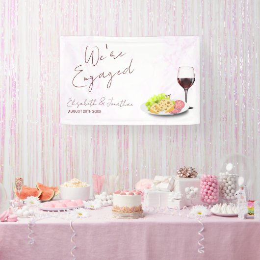 Wein- und Charcuterie-Engagement-Party Banner (Party)