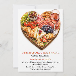 Wein- und Charcuterie-Nacht - Gourmet lecker Einladung