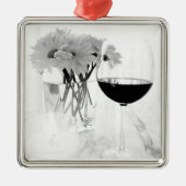 WEIN- UND COCKTAIL-LOVER-ORNATION SILBERNES ORNAMENT (Vorne)