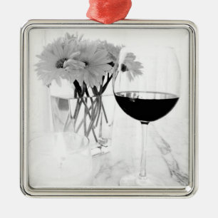 WEIN- UND COCKTAIL-LOVER-ORNATION SILBERNES ORNAMENT