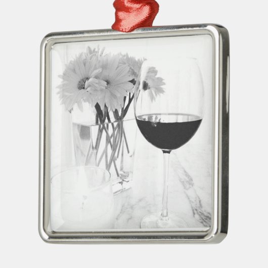 WEIN- UND COCKTAIL-LOVER-ORNATION SILBERNES ORNAMENT (Links)
