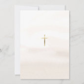 Wein und Creme Boho Blume Orthodoxe Taufe Einladung (Rückseite)