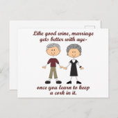 Wein und Ehe Postkarte (Vorne/Hinten)