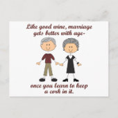 Wein und Ehe Postkarte (Vorderseite)