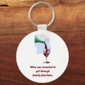 Wein und Familie Schlüsselanhänger (Vorderseite)