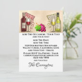 Wein und Freunde Einladung (Stehend Vorderseite)