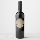 Wein und glänzende Weinflaschen Weinetikett (Vorderseite)