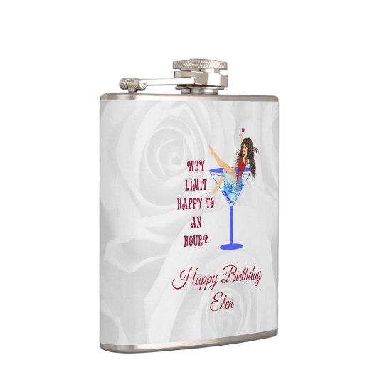 Wein und Glas von Mädchen Flachmann (Rechts)