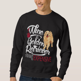 Wein und Golden Retriever Angepasst Sweatshirt