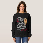 Wein und Golden Retriever Angepasst Sweatshirt (Vorne ganz)
