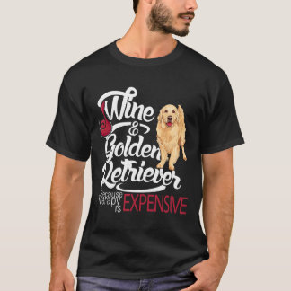 Wein und Golden Retriever Angepasst T-Shirt