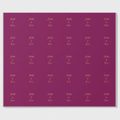 Wein- und Goldfarben Professionell Moderne Trends Geschenkpapier (Flach)