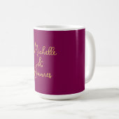 Wein- und Goldfarben Professionell Moderne Trends Kaffeetasse (VorderseiteRechts)