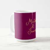 Wein- und Goldfarben Professionell Moderne Trends Kaffeetasse (Vorderseite Links)