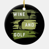 Wein und Golf Golf Golf Langlaufloipen Golfplatz G Keramik Ornament (Hinten)