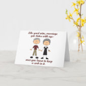 Wein und Heirat Karte (Gelbe Blume)