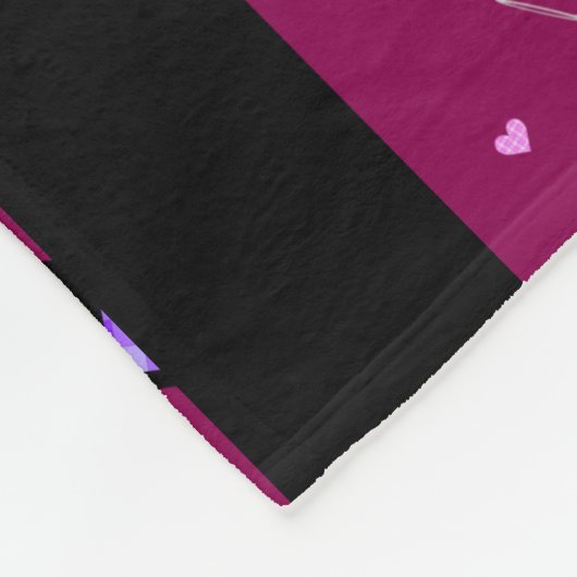 Wein-und Herz-Party-nahtloses Muster Fleecedecke (Ecke)