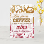 Wein- und Kaffeekarte Karte (Gelbe Blume)