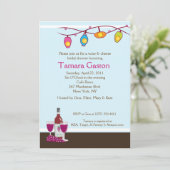 Wein- und Käse-12x18 Brautparty laden ein Einladung (Stehend Vorderseite)