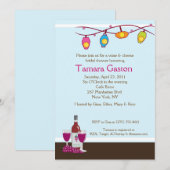 Wein- und Käse-12x18 Brautparty laden ein Einladung (Vorne/Hinten)