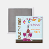 Wein und Käse Brautparty Custom Magnet Gefallen (Vorderseite/Rückseite)