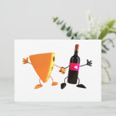 Wein-und Käse-Einladungen Einladung (Stehend Vorderseite)