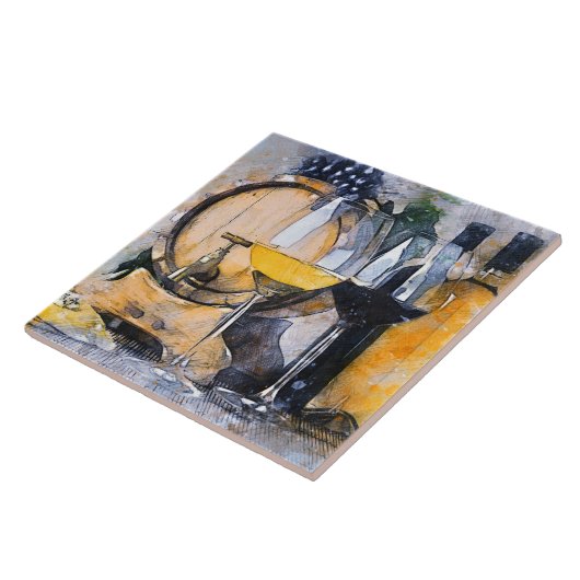 Wein und Käse Fliese (Seite)