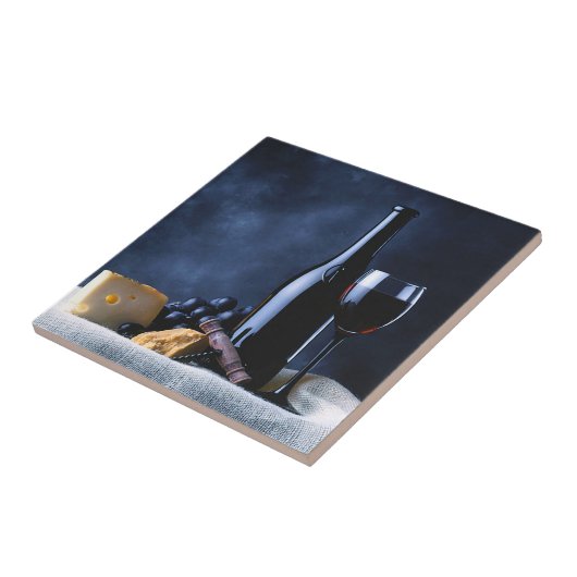 Wein-und Käse-Fliese Trivet Fliese (Seite)