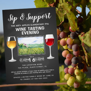 Wein- und Käse-Fundraising-Event - Schluck und Unt Einladung