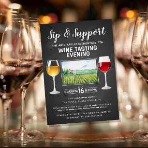 Wein- und Käse-Fundraising-Event - Schluck und Unt Einladung