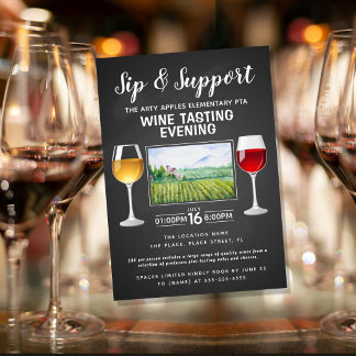 Wein- und Käse-Fundraising-Event - Schluck und Unt Einladung