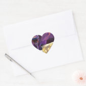 Wein und Käse Herz-Aufkleber (Umschlag)