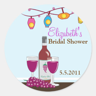 Wein und Käse - individuell anpassbare Gefälligkei Runder Aufkleber