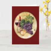 Wein und Käse Karte (Gelbe Blume)