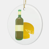 Wein und Käse Keramik Ornament (Links)
