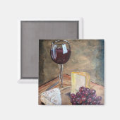 Wein und Käse Magnet (Vorderseite/Rückseite)
