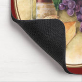 Wein und Käse Mousepad (Ecke)